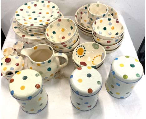 Emma Bridgewater part dinner service includes bowls, tea pot etc 