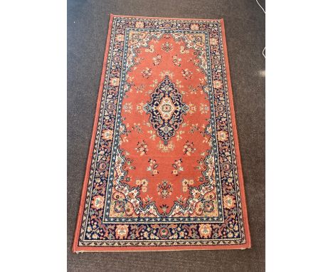 Vintage hall rug measures approx 59 inches long 34 inches wide 