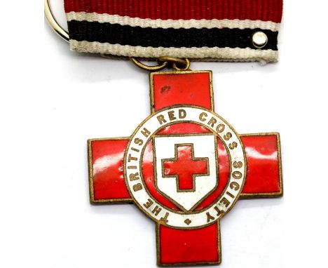 The British Red Cross Society enamelled medal, named verso to 02316 E Gregery. P&amp;P Group 1 (£14+VAT for the first lot and