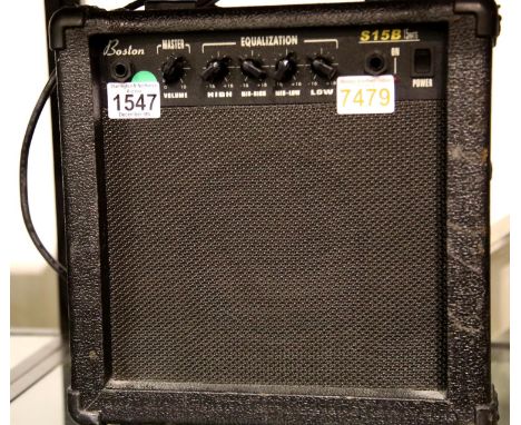 Boston S15B 15w guitar amplifier. P&P Group 3 (£25+VAT for the first lot and £5+VAT for subsequent lots)Condition Report: No 