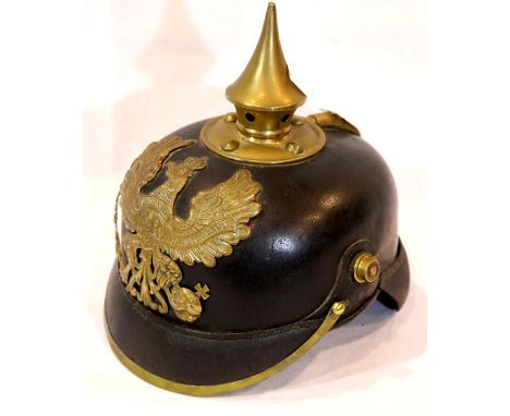 WWI Imperial German Prussian Infantry Pickelhaube. P&amp;P Group 3 (£25+VAT for the first lot and £5+VAT for subsequent lots)