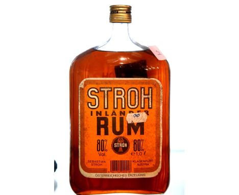 1L bottle of Austrian Stroh Inlander rum, 80%. P&amp;P Group 2 (£18+VAT for the first lot and £3+VAT for subsequent lots) 