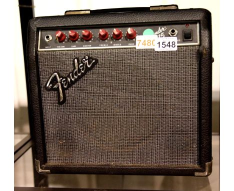 Fender 15 M09456 guitar amplifier. P&P Group 3 (£25+VAT for the first lot and £5+VAT for subsequent lots)Condition Report: No