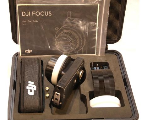 dji Focus wheel wireless lens, with straps and accessories, in a fitted DJI hard case. P&amp;P Group 3 (£25+VAT for the first