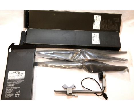 Spares, dji Inspire 2 parts 06 Propellers (x2) and Focus Handwheel 2 Remote Controller stand. P&amp;P Group 1 (£14+VAT for th