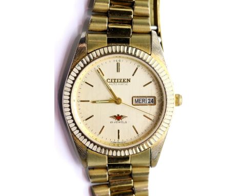 Gents 21 jewel Citizen dress wristwatch, working at lotting. P&P Group 1 (£14+VAT for the first lot and £1+VAT for subsequent