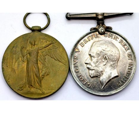 British WWI medal pair to 12150 Pte G R Giles ASC. P&amp;P Group 1 (£14+VAT for the first lot and £1+VAT for subsequent lots)