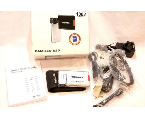 Toshiba Camileo S20 boxed digital camcorder. P&amp;P Group 1 (£14+VAT for the first lot and £1+VAT for subsequent lots) 