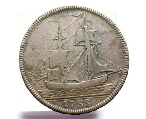 1788 John Wilkinson Iron Master large copper token. P&amp;P Group 1 (£14+VAT for the first lot and £1+VAT for subsequent lots