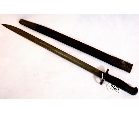 WWI British 1907 Pattern Bayonet, dated 1916. Rare Maker Chapman. Only 300,000 made. Early Teardrop Scabbard. P&amp;P Group 2