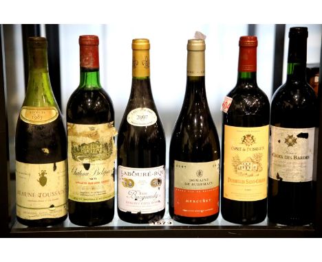 Six bottles of French red wine including Laboure Roi burgundy 2007. P&amp;P Group 3 (£25+VAT for the first lot and £5+VAT for