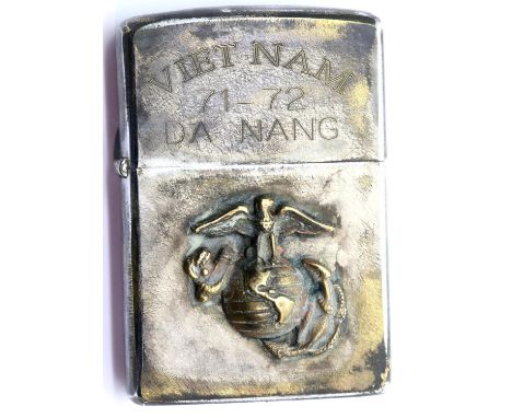 Original 1972 Vietnam USMC Zippo Lighter. Date code on base 1972. P&amp;P Group 2 (£18+VAT for the first lot and £3+VAT for s