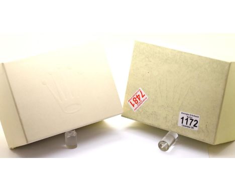 Rolex empty outer boxes (x2). P&amp;P Group 1 (£14+VAT for the first lot and £1+VAT for subsequent lots) 