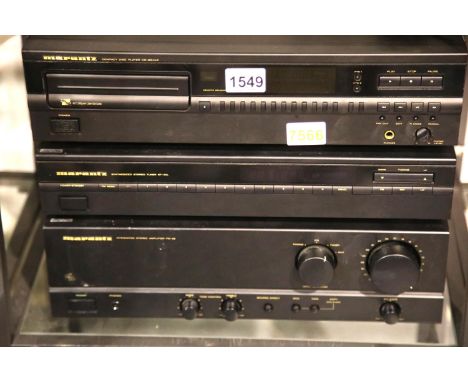 Marantz three piece stacking stereo system, comprising CD player CD-52mkII, stereo tuner ST-40L and amplifier PM-32. Not avai