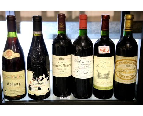 Six bottles of French red wine including Pauillac 2004. P&amp;P Group 3 (£25+VAT for the first lot and £5+VAT for subsequent 