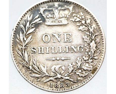 1883 Silver Shilling of Queen Victoria. P&amp;P Group 1 (£14+VAT for the first lot and £1+VAT for subsequent lots) 