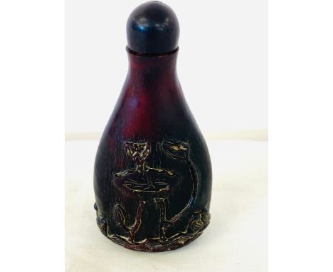 Decorative resin scent bottle, possibly Japanese, approximate height 4.5 inches 