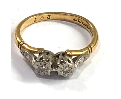 18ct gold diamond ring weight 2.5g 