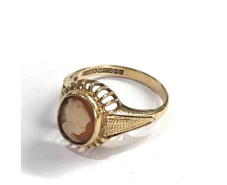 9ct gold cameo ring weight 2.6g 