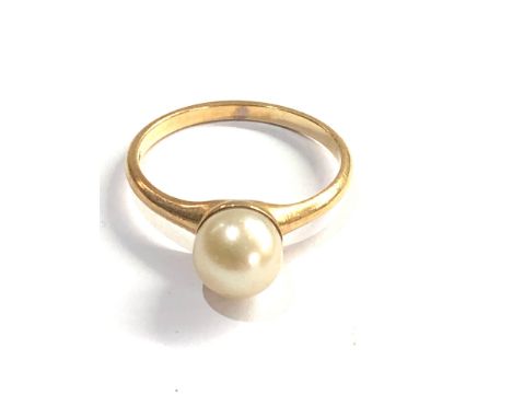 14ct gold pearl ring weight 2.7g 