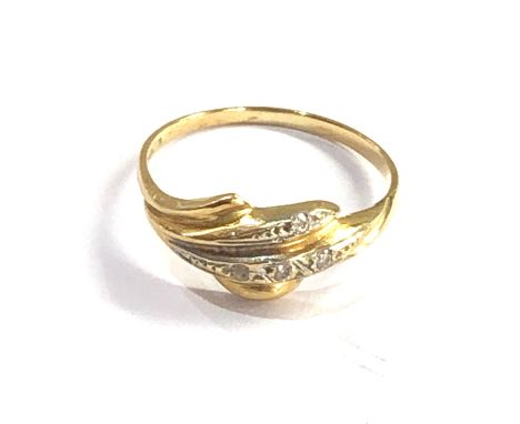 18ct gold diamond ring weight 2.7g 