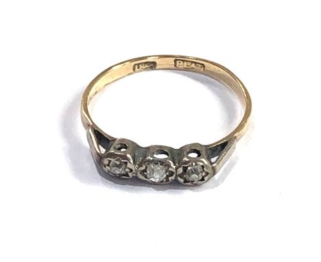 18ct gold diamond ring weight 1.3g 