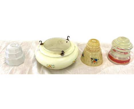 Selection 3 vintage light shades, all in good overall condition 