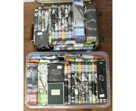 A collection of approximately 105 Eaglemoss Collections 'Military Watches', all untouched in original packaging and most with