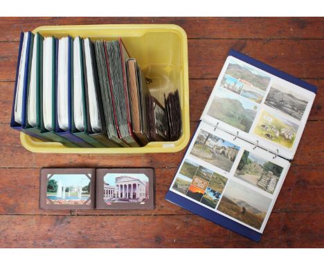 Twelve postcard albums, mostly modern, topographical, comprising seven ring binders with clear wallets, and five various albu
