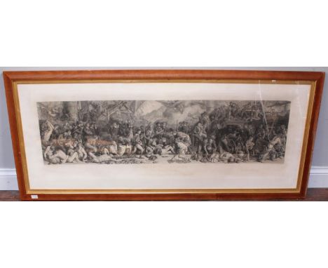 After Daniel Maclise R.A. (Irish 1806-1870). A pair of steel engravings by Lumb Stocks of 'Wellington and Blucher', meeting a