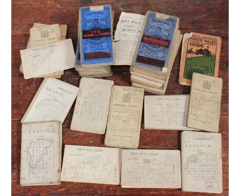 WW1 RFC / RAF Interest: A collection of approximately 38x folding maps including 13x Ordnance Survey maps of France, Belgium,