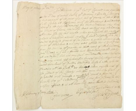 The 17th Century Grain Crisis in Kilkenny   Co. Kilkenny: [Haydocke (Josiah)] An interesting 17th Century Manuscript Document