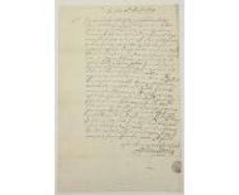 Late 17th Century Letter - Re Lands in Galway Manuscript:&nbsp;Strong (Wm.) An ALs. Letter dated 5 August 1684 from William S