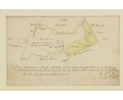 Co. Westmeath: Original Manuscript Estate Map,&nbsp;A Map of Knockmant in the .. of Killichan, Baiy. of .. and County of West