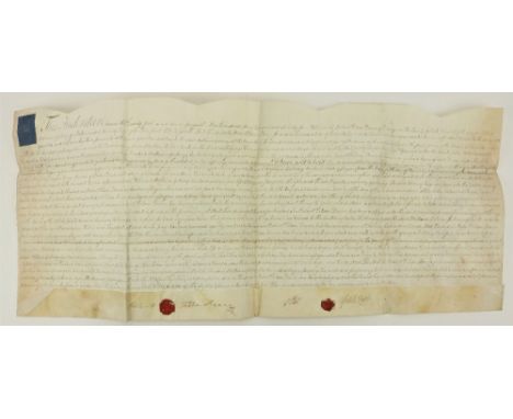 Co. Cork: [Sir Robert Tilson] An 18th Century Indenture relating to leases to William Galwey of Mallow, for a small Orchard, 