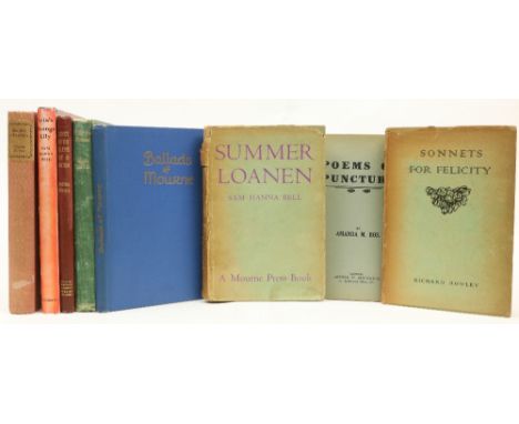 Eight Volumes of Northern Ireland interest, poetry and prose, by R. Rowley, Sam Hanna Bell, Amanda M. Ross, Moira O'Neill, a 