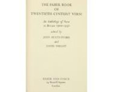 Signed by Patrick Kavanagh Faber &amp; Faber: Heath Stubbs (J.) &amp; Wright (D.)&nbsp;The Faber Book of Twentieth Century Ve