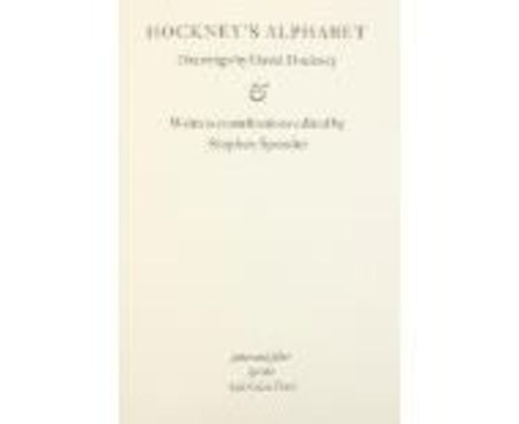 Signed by Authors &amp; All The&nbsp;Contributors&nbsp; Hockney (David)&nbsp;Hockney's Alphabet, Drawings by David Hockney &a