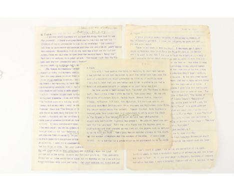 Frank Fay and the Irish Theatre 1901-03 Fay (Frank, Prionsias Ó Fathaigh, 1870-1933).&nbsp; An important file of original unp