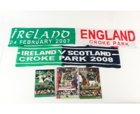 I.R.F.U. at Croke Park  Rugby: Programmes, Official Match Programmes for Ireland v England at Croke Park 24.02.07 and 28.2.20
