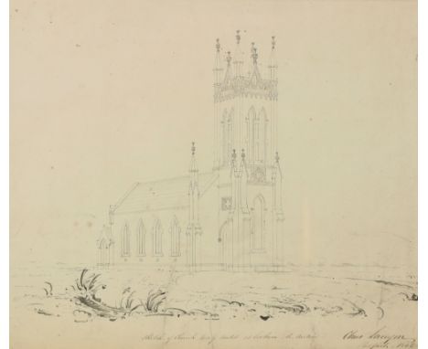 Charles Lanyon, Architect, Belfast 1842  Original Drawing:&nbsp;Sketch of Church lately erected at Lisburn, Co.&nbsp;Antrim, 