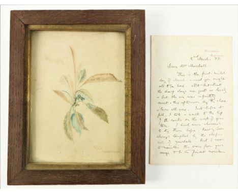 Ruskin (John 1819-1900).  A very good autograph letter signed to ‘Dear Mrs. Marshall’, on his headed paper, from Brantwood, C