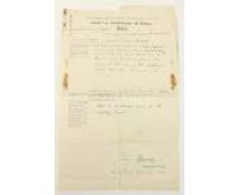Sentencing of an Irish Deserter Co. Meath:&nbsp;Order issued from the Petty Sessions Court of Longwood, Co. Meath, on the app