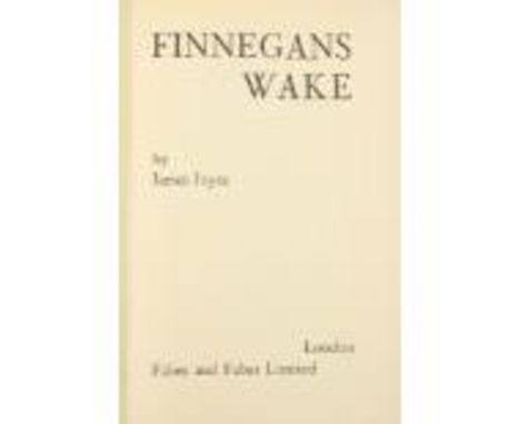 Joyce (James)&nbsp;&nbsp;Finnegans Wake, 8vo L. (Faber &amp; Faber) 1939,&nbsp;First Edn.,&nbsp;First Printing, hf. title, un