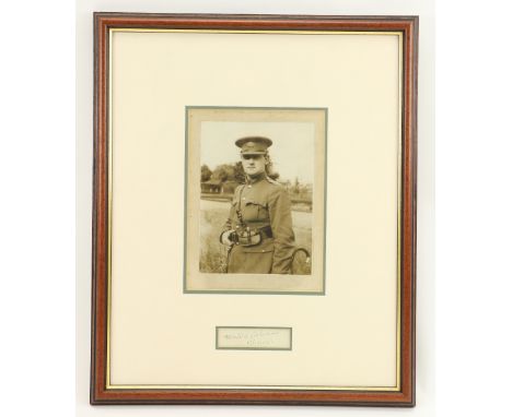 Signed by the 'Big Fella'&nbsp; [Collins (Michael)] An original sepia Photograph of General Michael Collins, half of length i