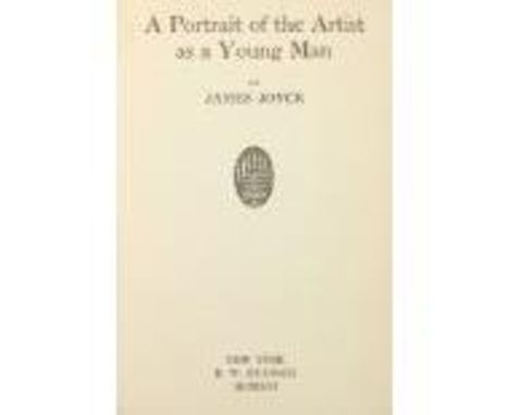 First Edition of Joyce's First Novel Joyce (James)&nbsp;A Portrait of the Artist as a Young Man, 8vo, N.Y. (B.W. Huebsdch) 19