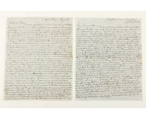 Poignant Family Letters to a Young Officer serving in the Crimean War  Two Manuscript Letters&nbsp;addressed from 21 Clifton 