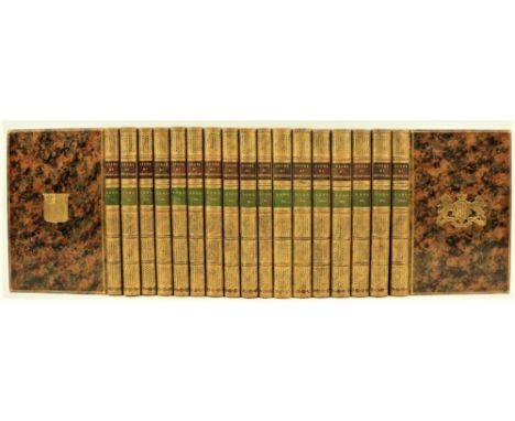 Fine Signed Bindings:&nbsp;Opere di Pietro Metastasio, 17 vols. roy 8vo Padova nel Seminario 1811 - 1812. Engd. port. frontis