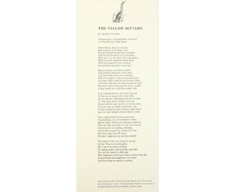 Heaney (Seamus)&nbsp;The Yellow Bitteen, broadside, D. (National Print Museum) 2006, designed by Anne Brady, printed by hand 