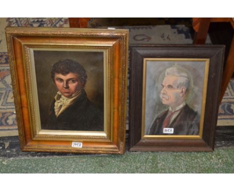 English School (19th century)
Portrait of a Gentleman
oil on canvas; a 20th century portrait (2). 